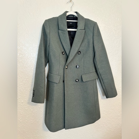 MNG WOOL BLEND DOUBLE BREASTED COAT SIZE small - Picture 2 of 6